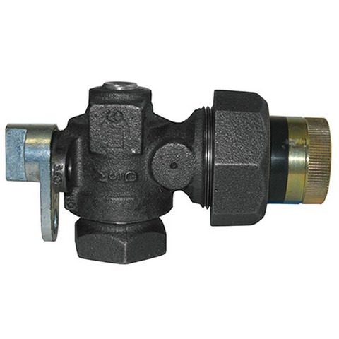 Meter Outlet / Bypass Angle Ball Valves - FNPT Inlet x Insulated Union Outlet
