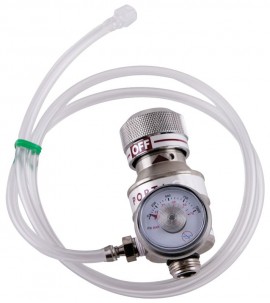 Calibration Gas Regulator with Adapter Assembly - Use with 34, 58, 103, 116 Liter Cylinders